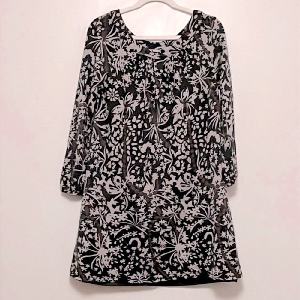 Maje Paris patterned swing tunic dress lined US small or sz 8